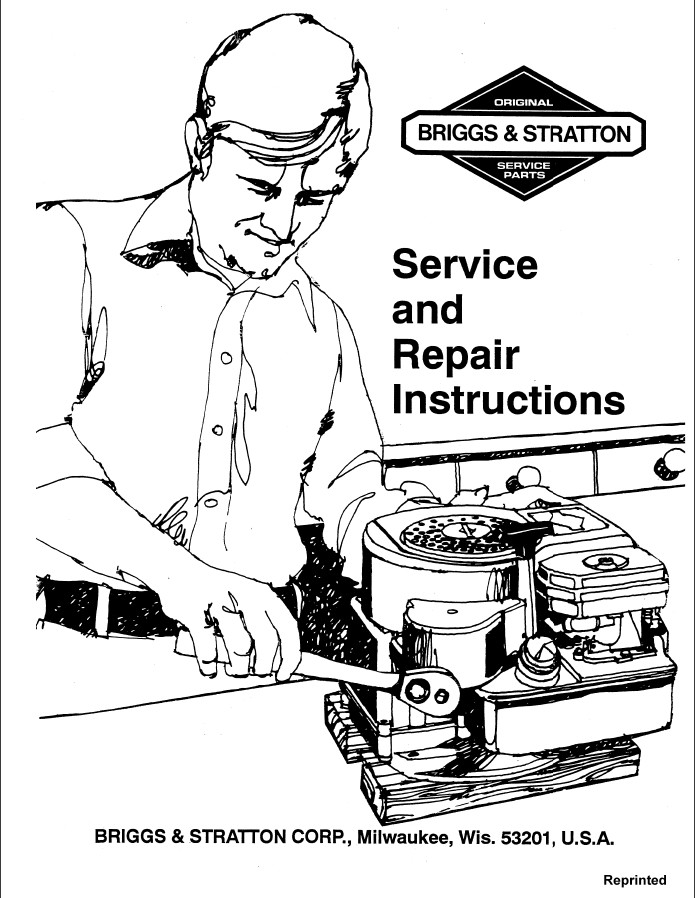 briggs stratton 5hp repair instructions manual